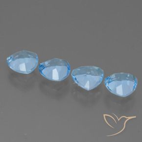 Gemas de Topacio Azul Cielo natural de 5.37 ct, Trillón, VVS-VS