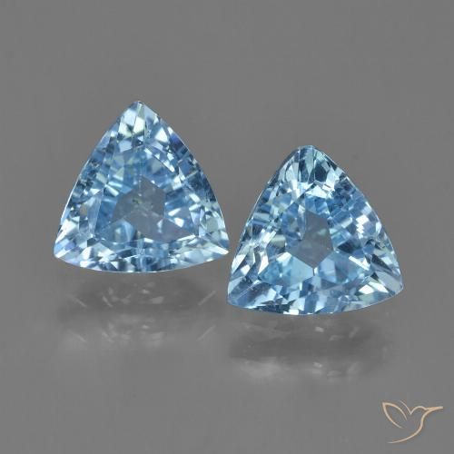 2.32ctw Natural Azul Cielo Topacio, Trillón, VS
