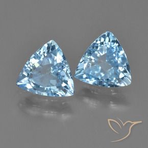 Gemas de Topacio Azul Cielo natural de 2.32 ct, Trillón, VS