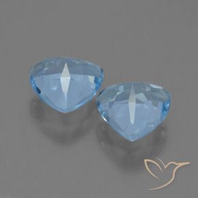 Gemas de Topacio Azul Suizo natural de 2.63 ct, Trillón, VS
