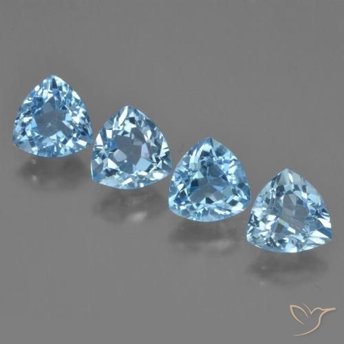 5.36ctw Natural Azul Cielo Topacio, Trillón, VVS-VS
