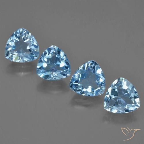 5.56ctw Natural Azul Suizo Topacio, Trillón, VVS-VS