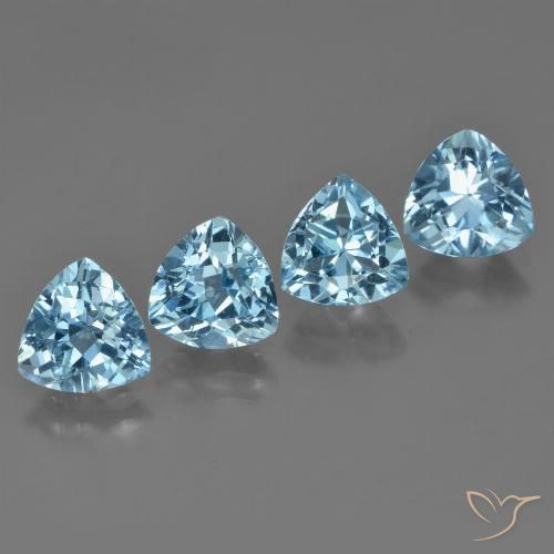 5.40ctw Natural Azul Cielo Topacio, Trillón, VVS-VS