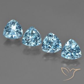 Gemas de Topacio Azul Cielo natural de 5.40 ct, Trillón, VVS-VS