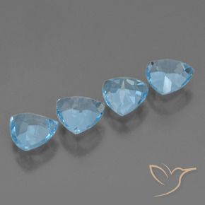 Gemas de Topacio Azul Cielo natural de 5.40 ct, Trillón, VVS-VS