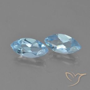 Gemas de Topacio Azul Cielo natural de 2.43 ct, Marquesa, VVS-VS