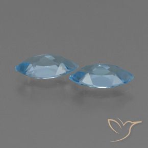 Gemas de Topacio Azul Suizo natural de 2.48 ct, Marquesa, VVS-VS