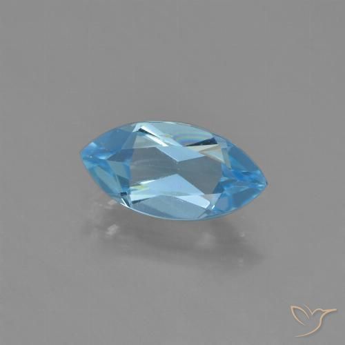 1.27ct Natural Azul Suizo Topacio, Marquesa, VVS-VS