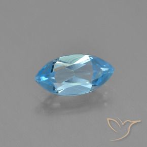 Topacio Azul Suizo natural de 1.27 ct, Marquesa, VVS-VS