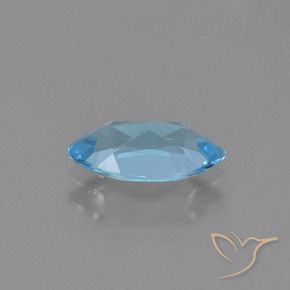 Topacio Azul Suizo natural de 1.27 ct, Marquesa, VVS-VS