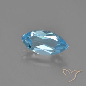 Topacio Azul Cielo natural de 1.34 ct, Marquesa, VVS-VS