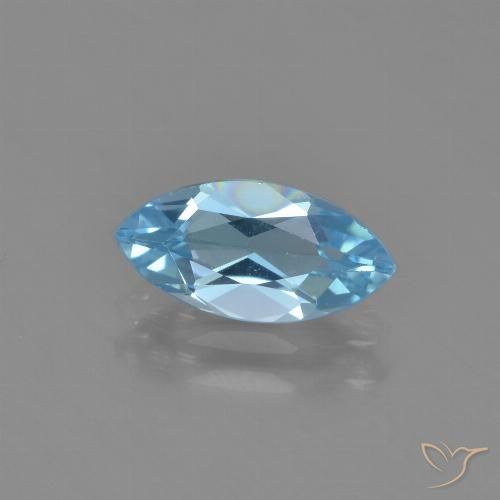 1.34ct Natural Azul Cielo Topacio, Marquesa, VVS-VS