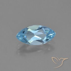 Topacio Azul Cielo natural de 1.34 ct, Marquesa, VVS-VS