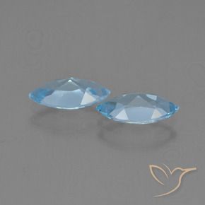 Gemas de Topacio Azul Cielo natural de 2.61 ct, Marquesa, VVS-VS