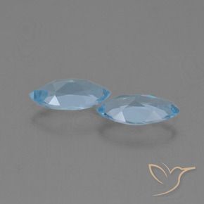 Gemas de Topacio Azul Cielo natural de 2.44 ct, Marquesa, VVS-VS