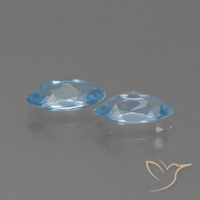 Gemas de Topacio Azul Cielo natural de 2.71 ct, Marquesa, VVS-VS