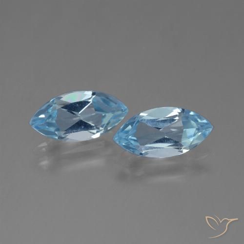 2.49ctw Natural Azul Cielo Topacio, Marquesa, VVS-VS