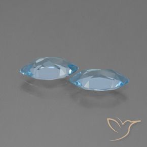 Gemas de Topacio Azul Cielo natural de 2.49 ct, Marquesa, VVS-VS