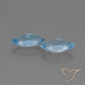 Gemas de Topacio Azul Cielo natural de 2.55 ct, Marquesa, VVS-VS
