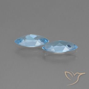 Gemas de Topacio Azul Cielo natural de 2.12 ct, Marquesa, VVS-VS