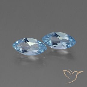 Gemas de Topacio Azul Cielo natural de 2.52 ct, Marquesa, VVS-VS