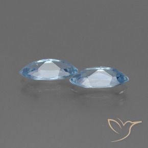 Gemas de Topacio Azul Cielo natural de 2.52 ct, Marquesa, VVS-VS