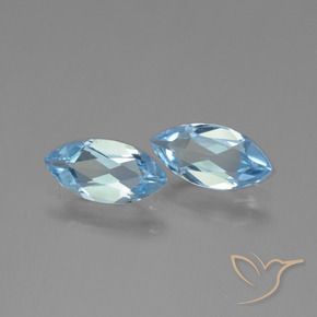 Gemas de Topacio Azul Cielo natural de 2.13 ct, Marquesa, VVS-VS