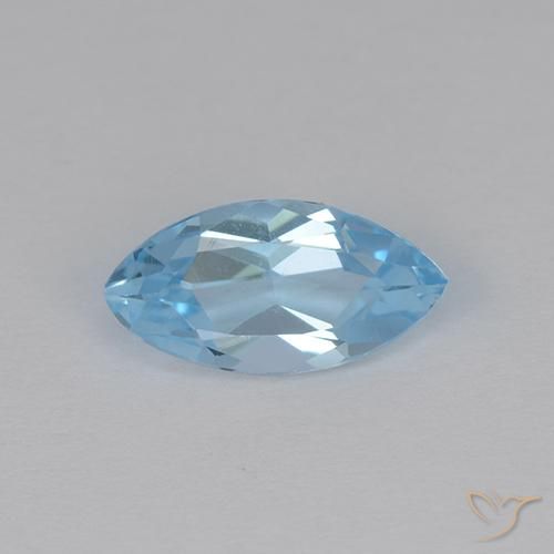 1.36ct Natural Azul Cielo Topacio, Marquesa, VVS-VS
