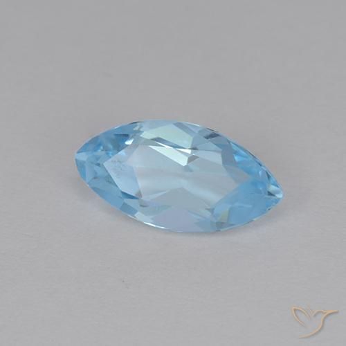Topacio Azul Cielo natural de 1.36 ct, Marquesa, VVS-VS