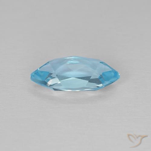 Topacio Azul Cielo natural de 1.38 ct, Marquesa, VVS-VS