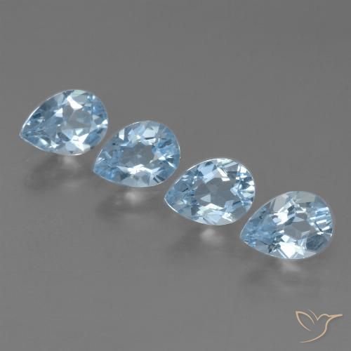 3.31ctw Natural Azul Cielo Topacio, En forma de pera, VVS-VS