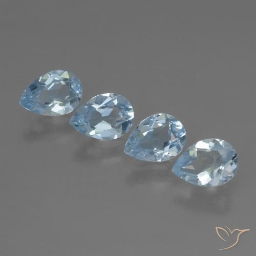 3.02ctw Natural Azul Cielo Topacio, En forma de pera, VVS-VS