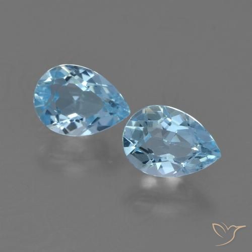 1.71ctw Natural Azul Cielo Topacio, En forma de pera, VS
