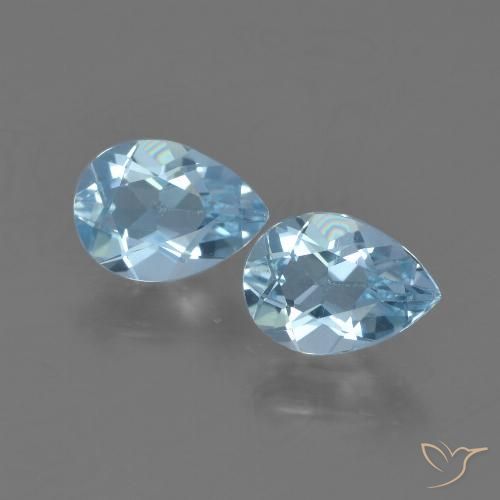 1.61ctw Natural Azul Cielo Topacio, En forma de pera, VS