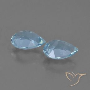 Gemas de Topacio Azul Cielo natural de 1.61 ct, En forma de pera, VS