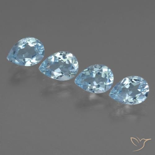 3.28ctw Natural Azul Cielo Topacio, En forma de pera, VVS-VS
