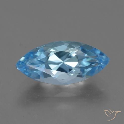4.02ct Natural Azul Cielo Topacio, Marquesa, VVS