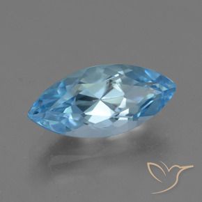 Topacio Azul Cielo natural de 4.02 ct, Marquesa, VVS