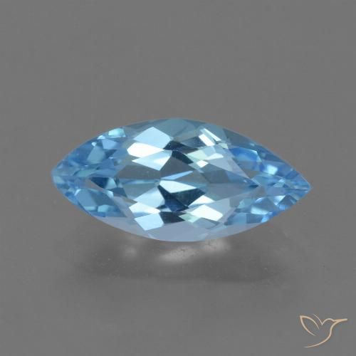 3.29ct Natural Azul Suizo Topacio, Marquesa, VVS