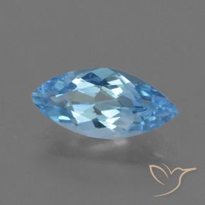 Topacio Azul Suizo natural de 3.29 ct, Marquesa, VVS