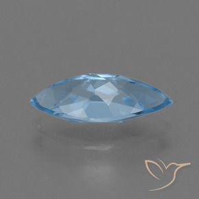 Topacio Azul Suizo natural de 3.29 ct, Marquesa, VVS