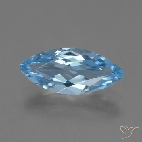 3.16ct Natural Azul Cielo Topacio, Marquesa, VVS