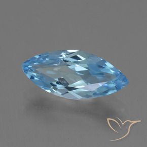 Topacio Azul Cielo natural de 3.16 ct, Marquesa, VVS