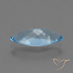 Topacio Azul Cielo natural de 3.16 ct, Marquesa, VVS