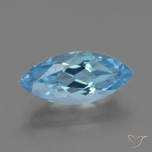 3.78ct Natural Azul Cielo Topacio, Marquesa, VVS