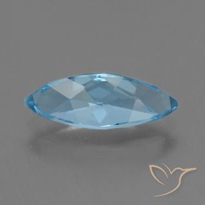 Topacio Azul Cielo natural de 3.78 ct, Marquesa, VVS