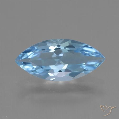 3.14ct Natural Azul Suizo Topacio, Marquesa, VVS