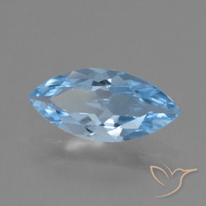 Topacio Azul Suizo natural de 3.14 ct, Marquesa, VVS