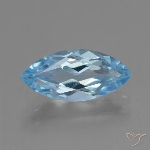 3.59ct Natural Azul Cielo Topacio, Marquesa, VVS