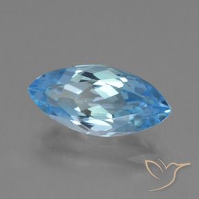Topacio Azul Suizo natural de 3.98 ct, Marquesa, VVS